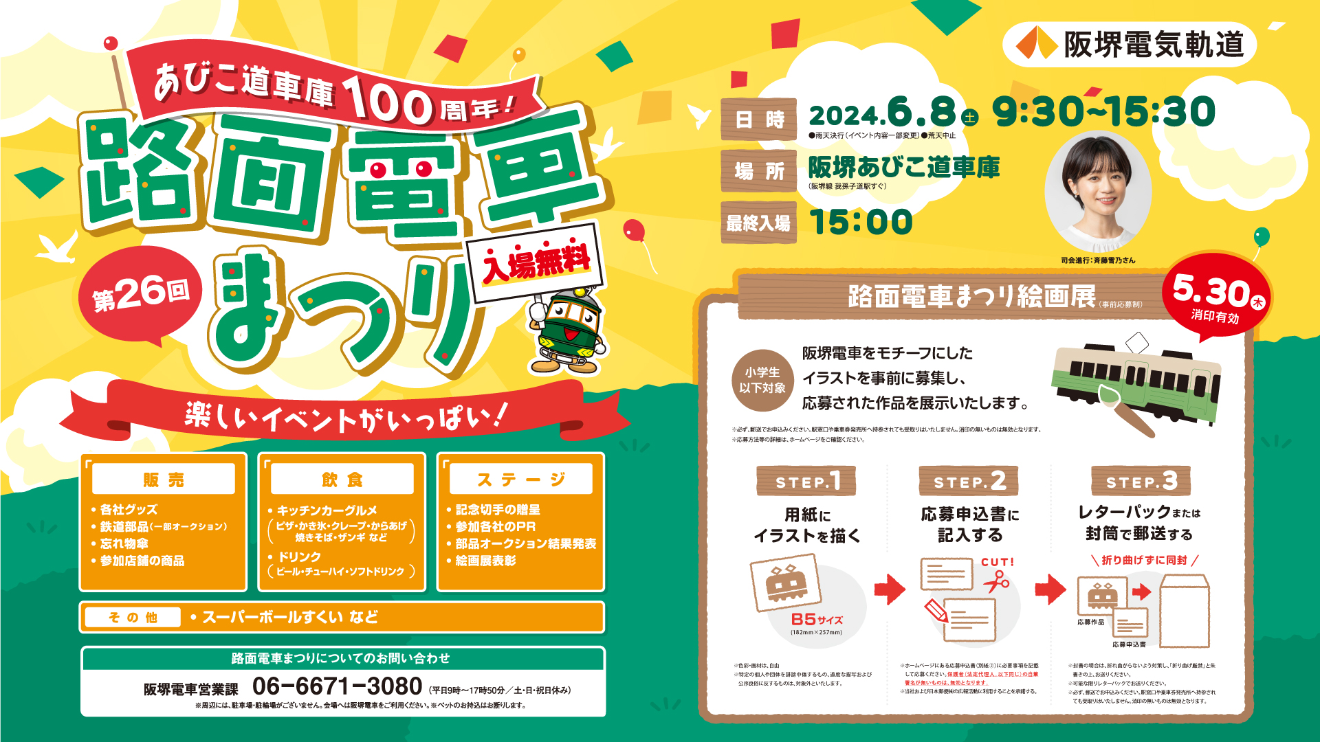 阪堺電車　路面電車まつり　あびこ道車庫　　１００周年イベントへ出店